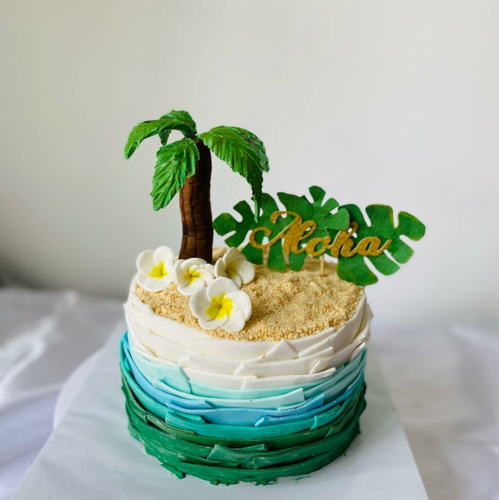 Say It With Sugar Cake Shop - Hawaiian themed birthday cake #hawaiian  #hibicus #callalily #palmleaves #palm #birthdaycake #cake #dallascakes  #dfwcakes #dallas #texas #wylie #bakery #wyliebakery #sayitwithsugar  #highlandpark #whiterock #garland ...