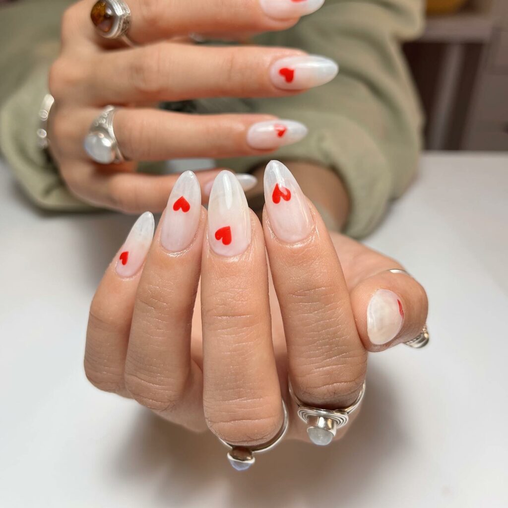 43 Heart Design Nails for Valentines Day in 2024