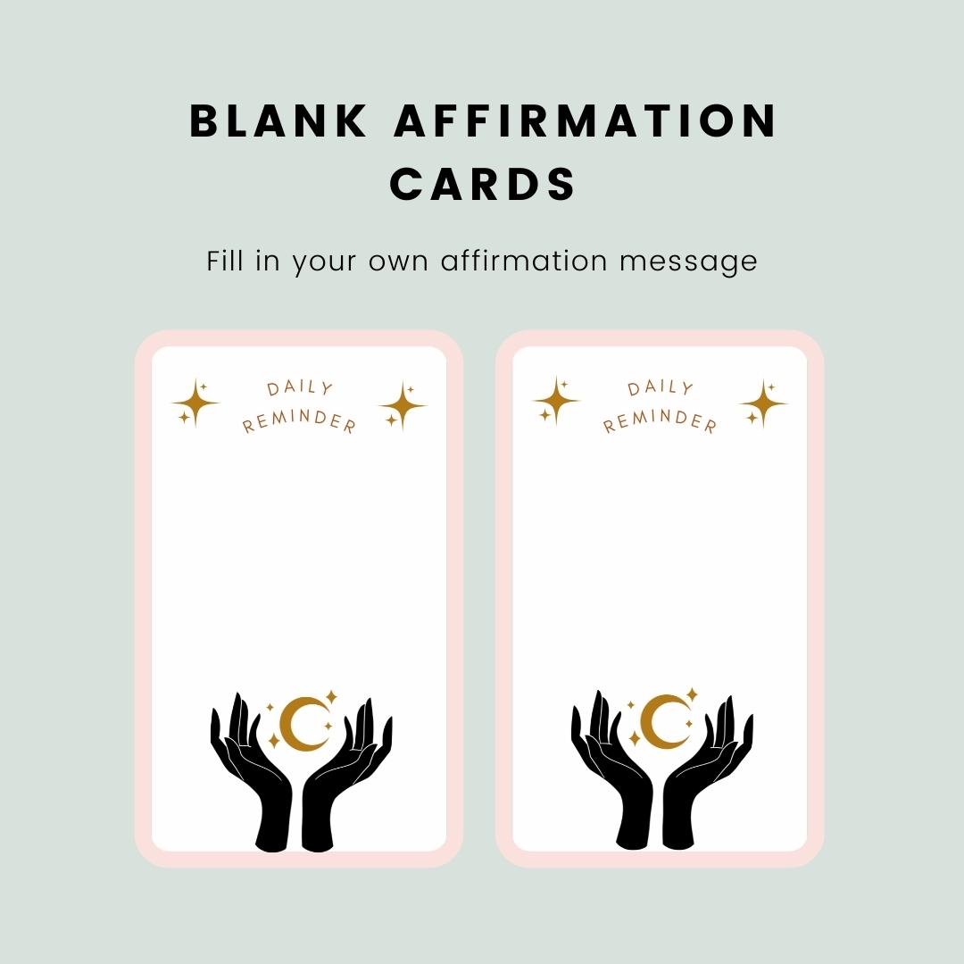 48 FREE Affirmation Cards + Blank Template