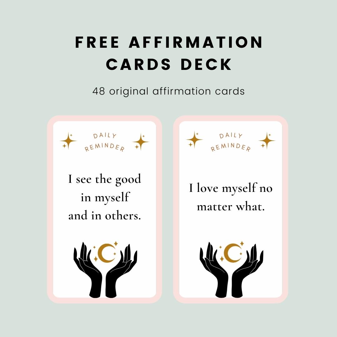 48 FREE Affirmation Cards   Blank Template