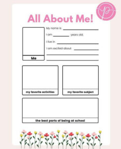 25 FREE All About Me Worksheet Printables (Instant Download Templates)
