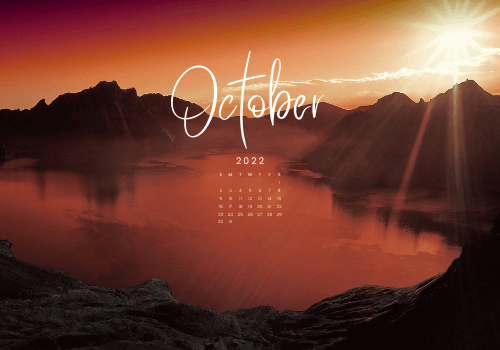 October 2022 Wallpaper for iPhone Plus a Desktop Organizer