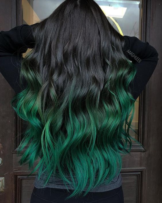 23 Fabulous Black And Green Hair Color Ideas Trending Now