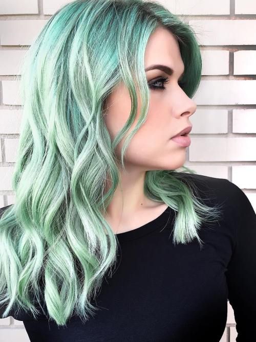 grey green hair