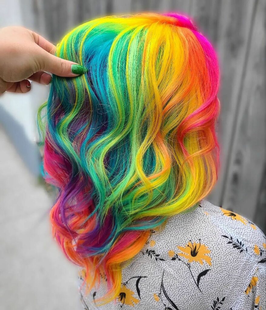 Neon Rainbow Hair