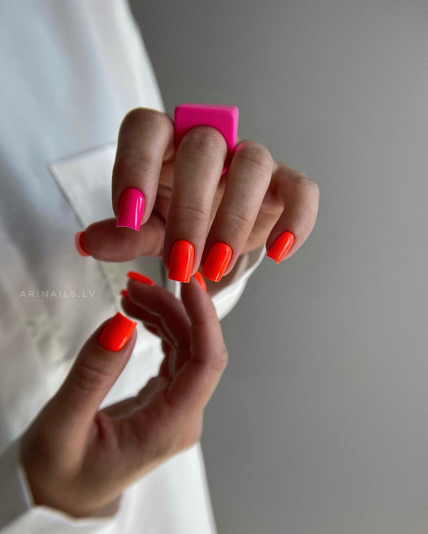 Orange Lv Nails - Nails Design Ideas