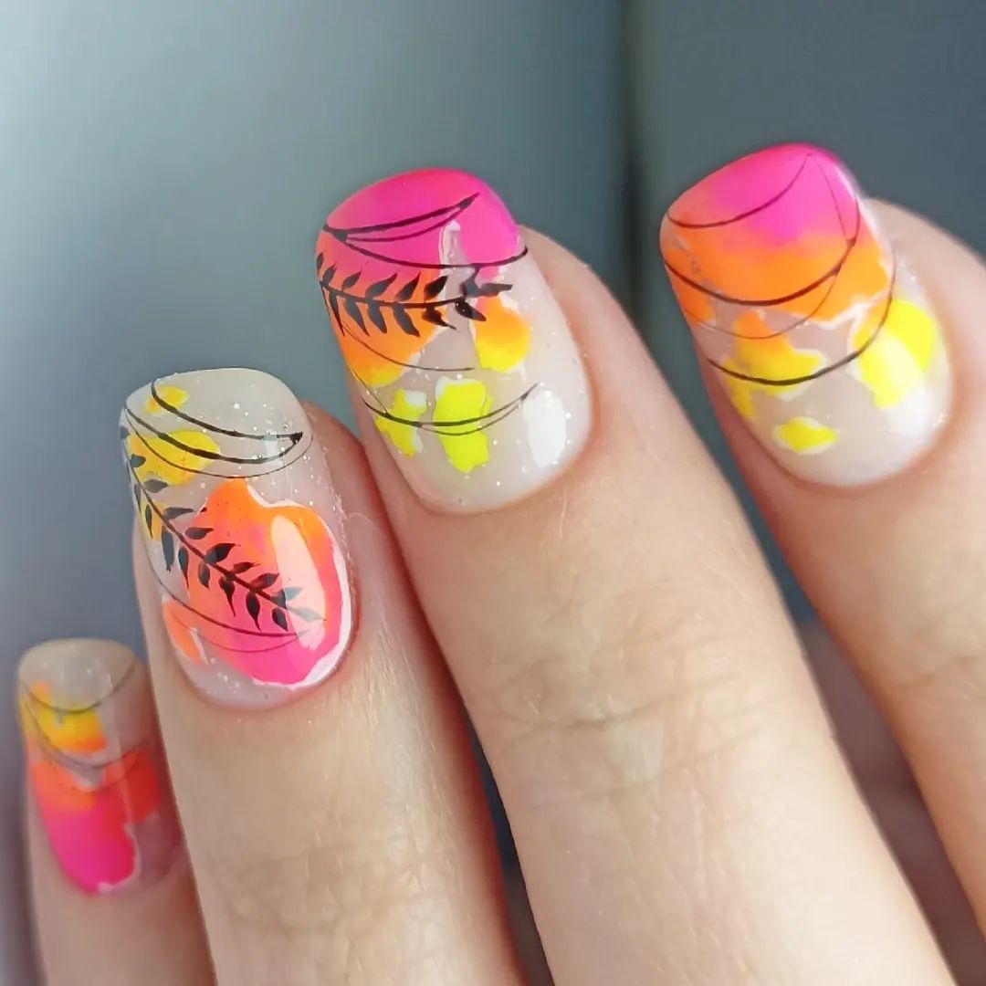60+ Pink And Yellow Nails Styles You Will Love