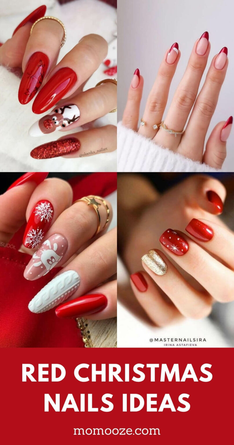 30 Festive Red Christmas Nails To Rock This Holiday Season