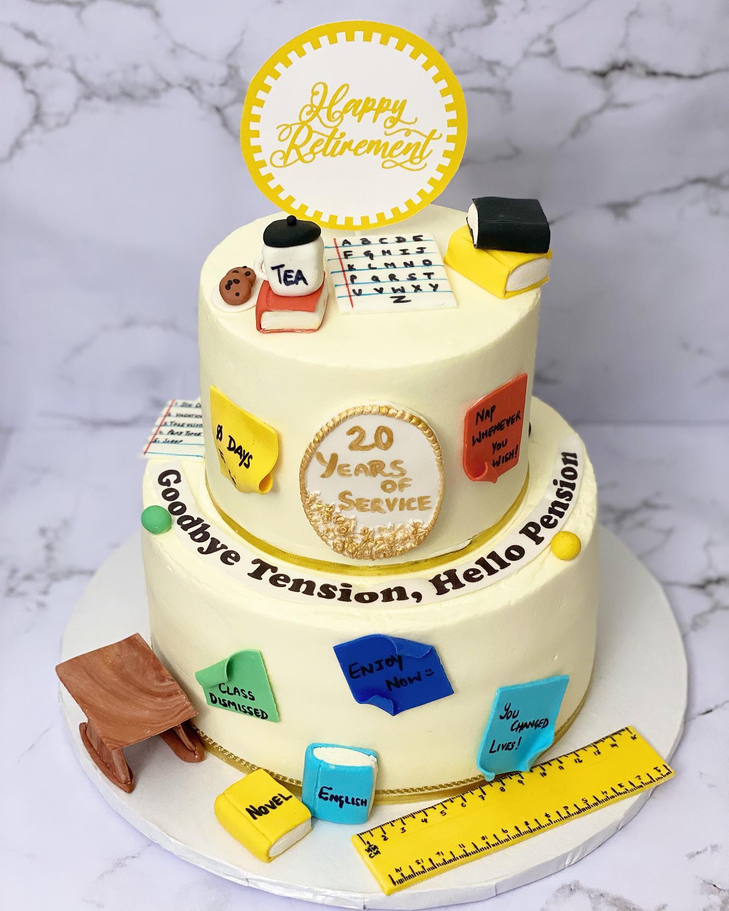 Floral Retirement Cake | Retirement party cakes, Retirement cake  decorations, Retirement cakes