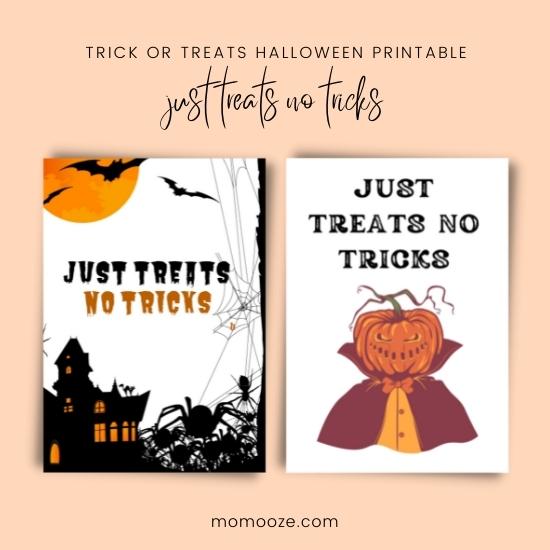 15 FREE Trick Or Treat Sign Printables For Halloween