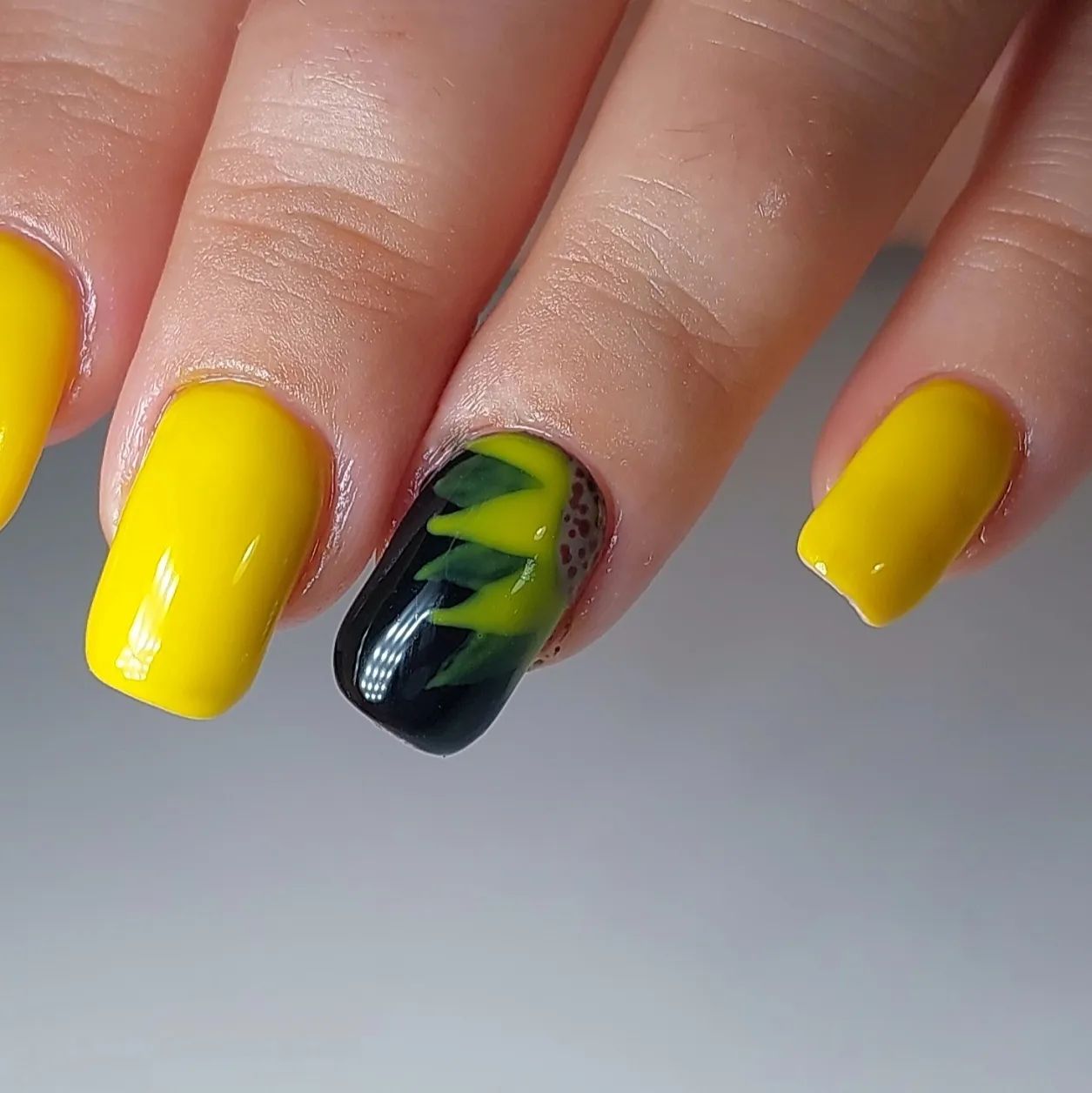 Nail Wraps Nail Decals Nail Stickers Nail Art Press on Favor Baby Shower  Bridal Gift Yellow Black Leaves With Silver Glitter Abstract Art - Etsy